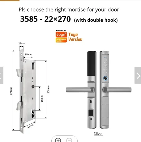 WiFi Keyless Digital Aluminum Door Lock Fingerprint Passcode Waterproof Features Cloud Data for Secure Wood Steel Door Security