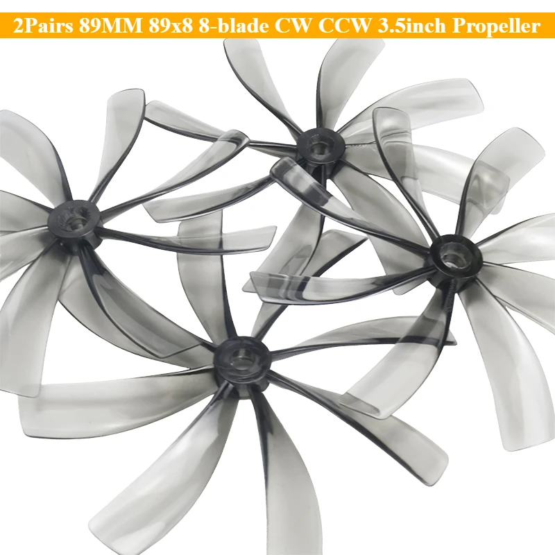2Pairs 89MM 89x8 8-blatt CW CCW 3,5 zoll Propeller für FPV Racing Drones Quadcopter DIY XXD Bürstenlosen Motor Erweitern Backup Upgrade