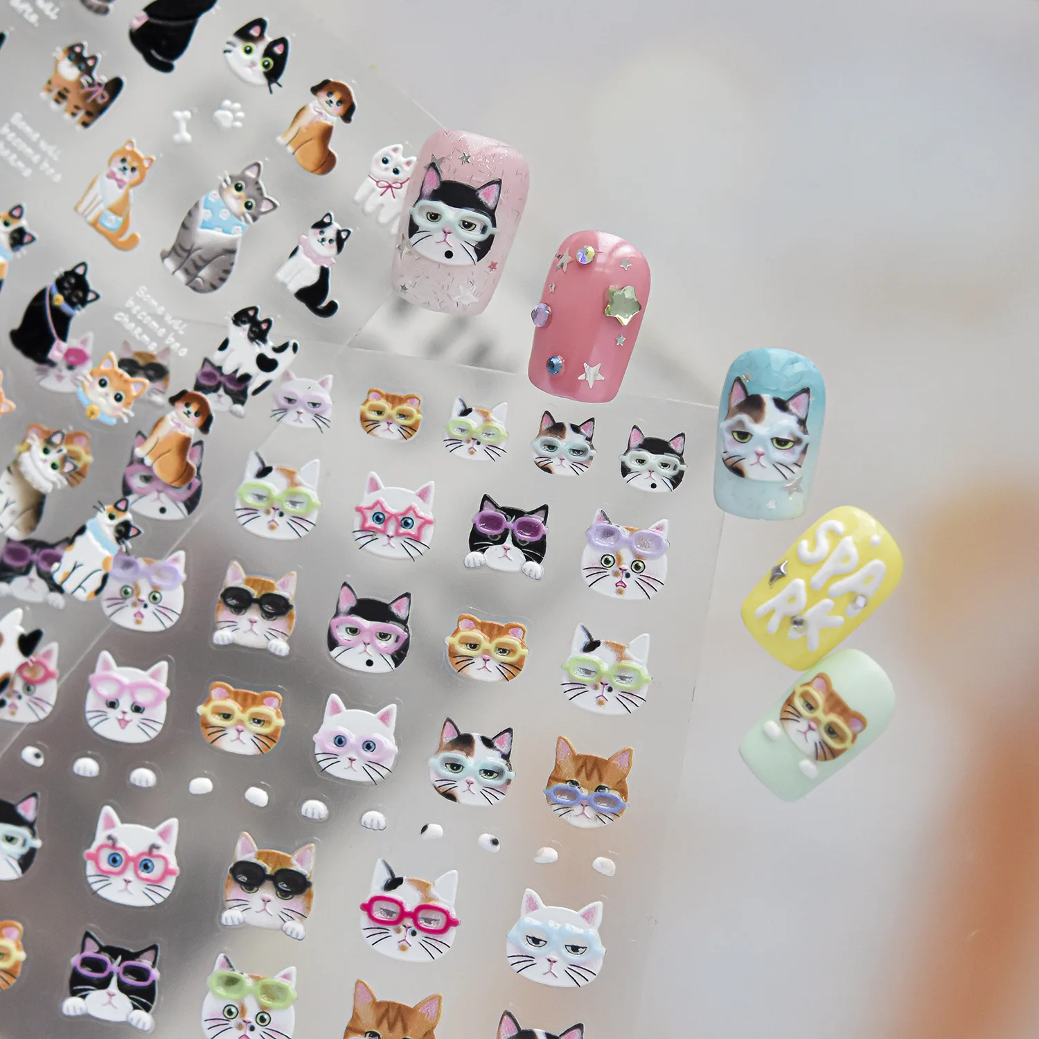 Cute Animal Nail Stickers 5D C - Jewelry Making Glasses review and price