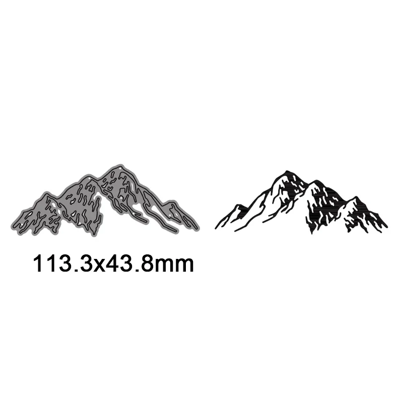Metalowe matryce tnące do wycinania matryc Śnieżna góra dekoracja Scrapbook papier rzemiosło nóż forma ostrze dziurkacz szablony