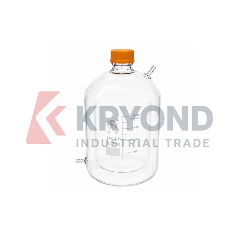 SHUNIU Double Deck Jacketed Reactor Flask Cylindrical Flat Bottom Laboratory Glass Process Bottle Chemical Experiment Equipments