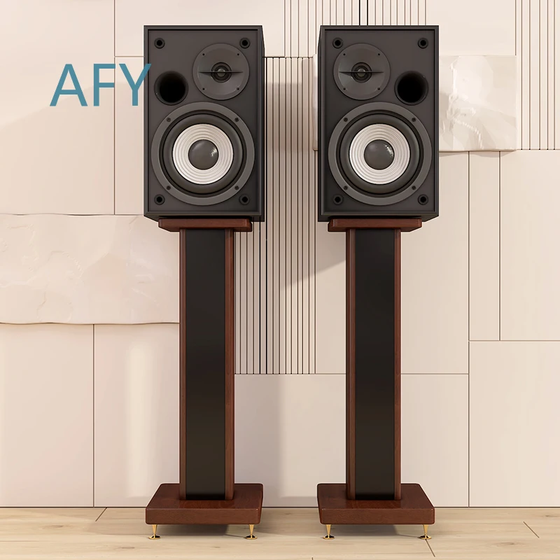 Speaker Tripod Stand for Audio Equipment Solid Wood Card Holder Surround Shock Absorber Floor Sand Filled Speaker Bracket