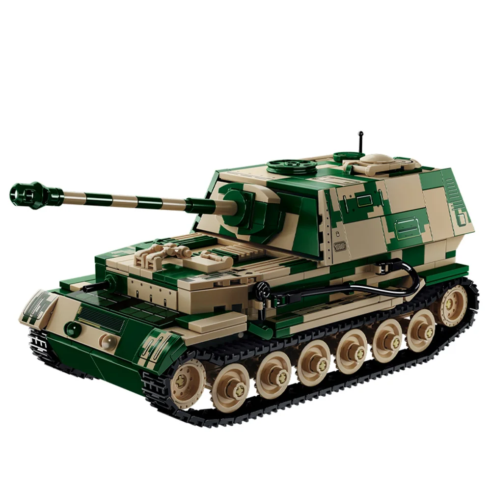 WW2 Military Army Soldiers World War 2 Jagdpanzer TIGER/P Tank Destroyer Building Blocks Bricks Children's DIY Toys Gift