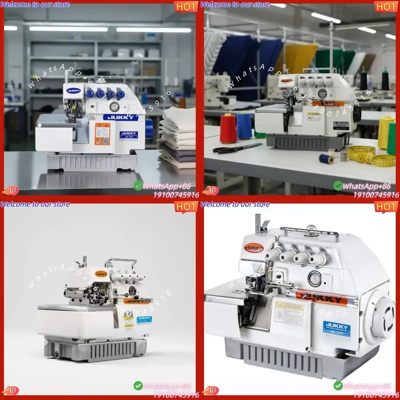 2026Hot JUKKY 747 Industrial High-Speed Overlock Sewing Machine in 4 Thread Machine Coudre Industrielle Excellent Performance
