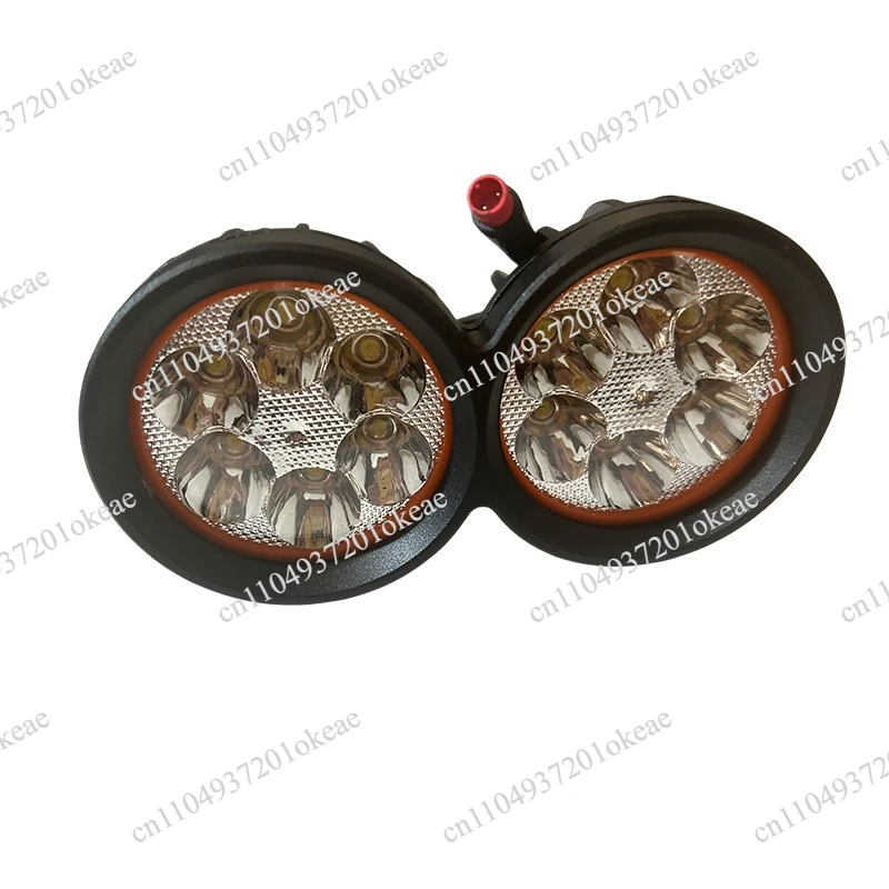 Car accessories: Front headlights at night, ultra-bright LED round headlights