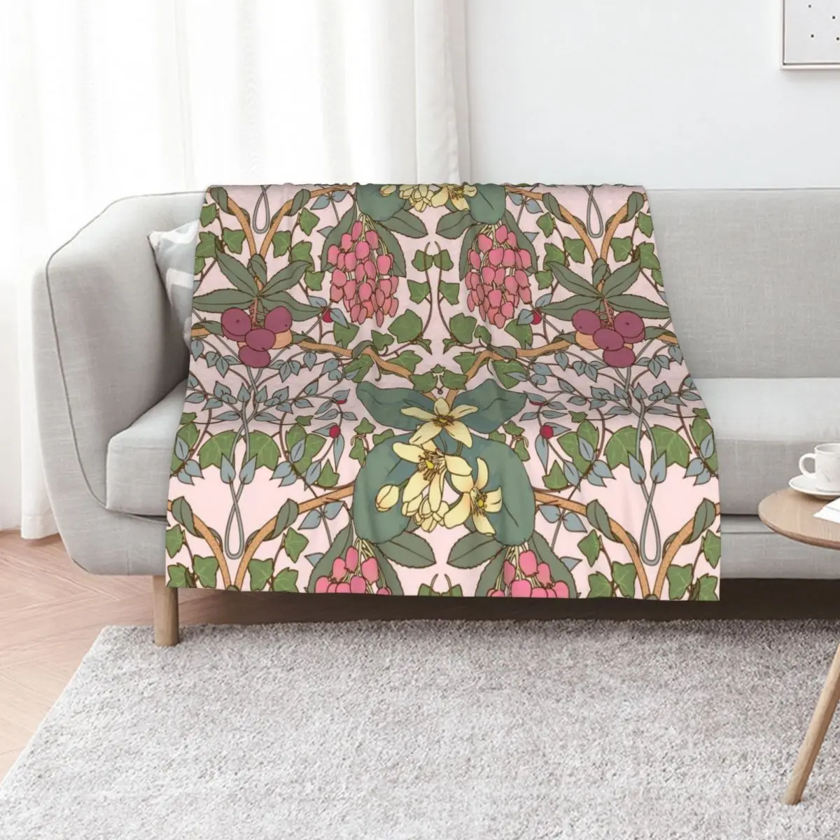 Winter Flowers II Throw Blanket Loose Luxury Throw Picnic valentine gift ideas Decoratives Blankets For Sofas Blankets
