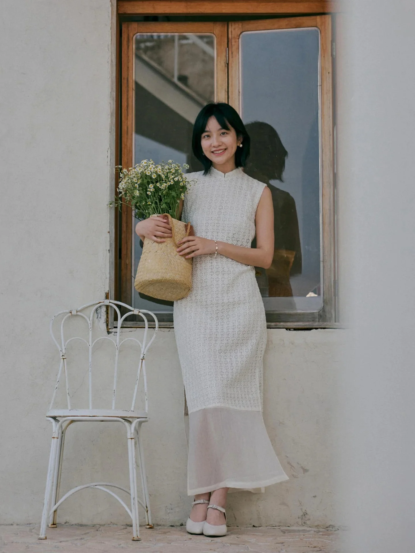 

Платье Momei в стиле ретро, средней длины, с китайским кружевом, с открытой спиной, для повседневной носки, дышащее, из полиэстера