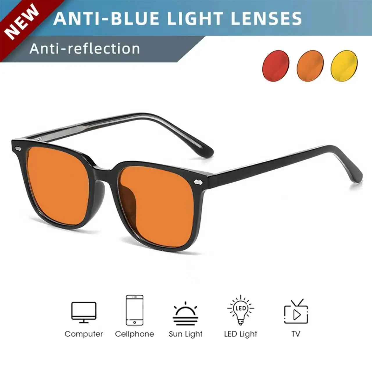 Gafas Biohacking OKH con Melatonina y Lentes Rojas y Amarillas para Aliviar el Cansancio de Pantalla en Gamers, para un Descanso Profundo de Calidad