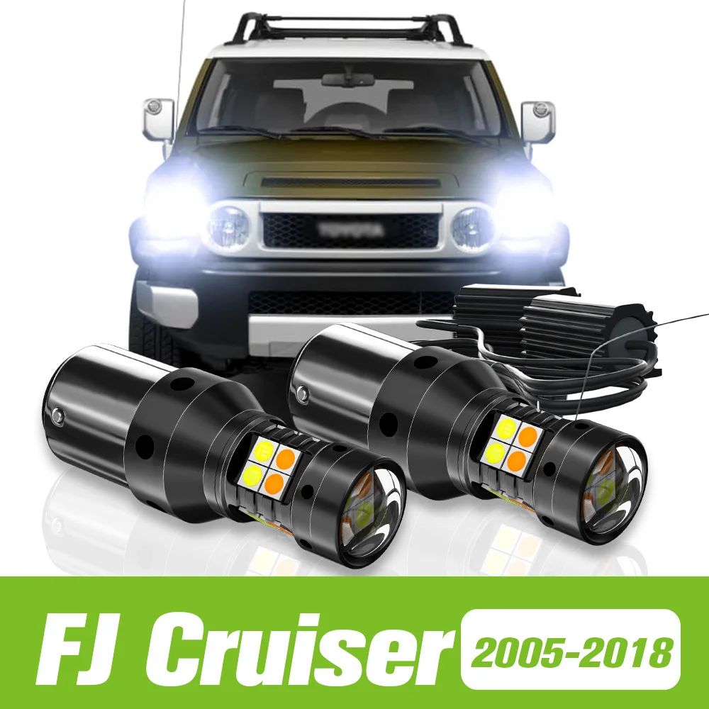 2 sztuki do Toyoty FJ Cruiser 2005-2018 Dwutrybowy kierunkowskaz LED + światło postojowe 2006 2007 2008 2009 2010 2011 2012 2013 Akcesoria