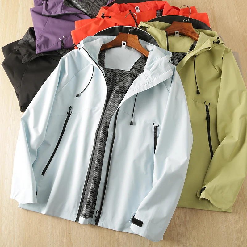 

Outdoor Tee-Proof Couples Hooded Jaet Men's Casual Travel Windproof Waterproof High End Jaet Faionable Autumn Coat