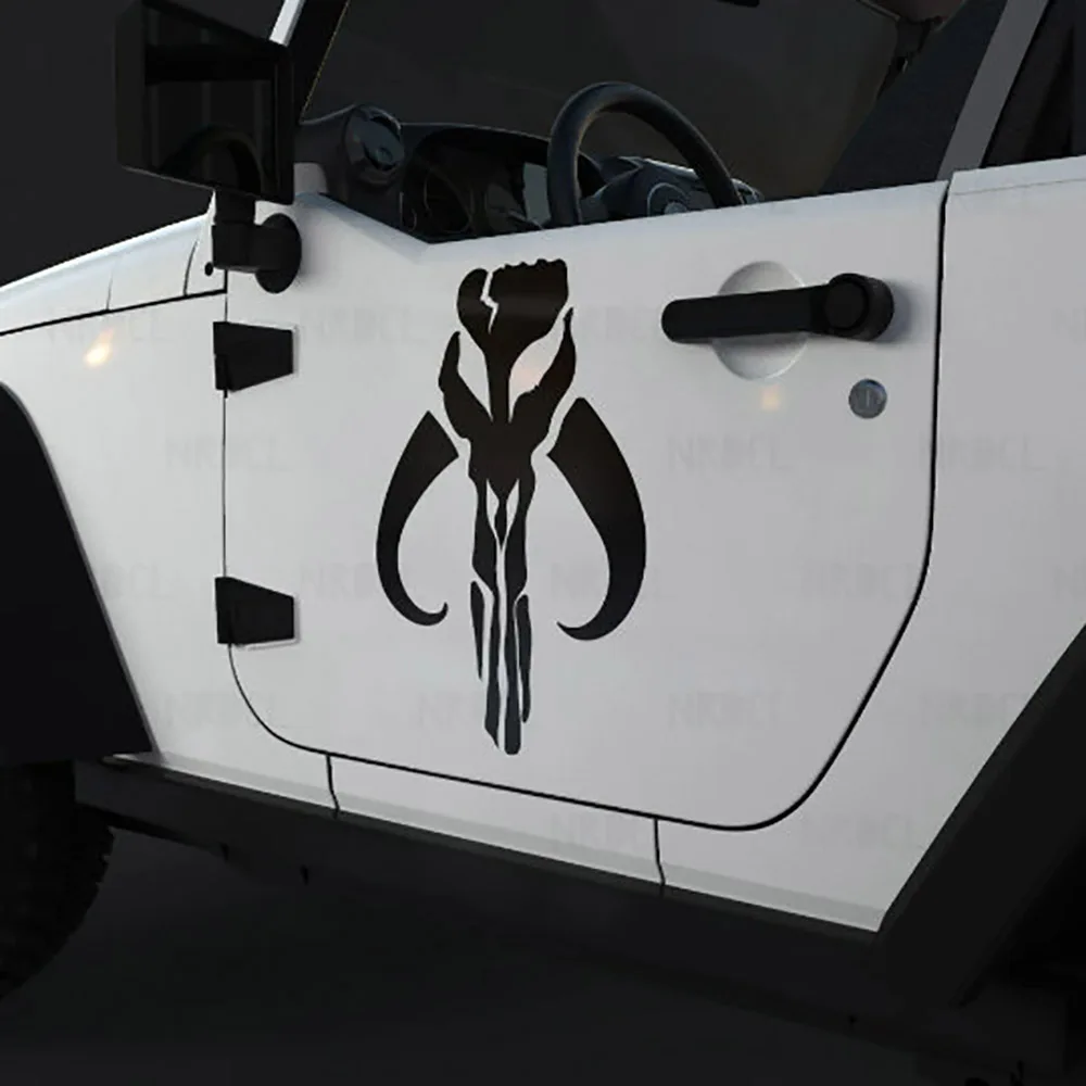 

Большой мандалорианская фотобленда Дверь Декор виниловые наклейки аксессуары водонепроницаемые части для тюнинга