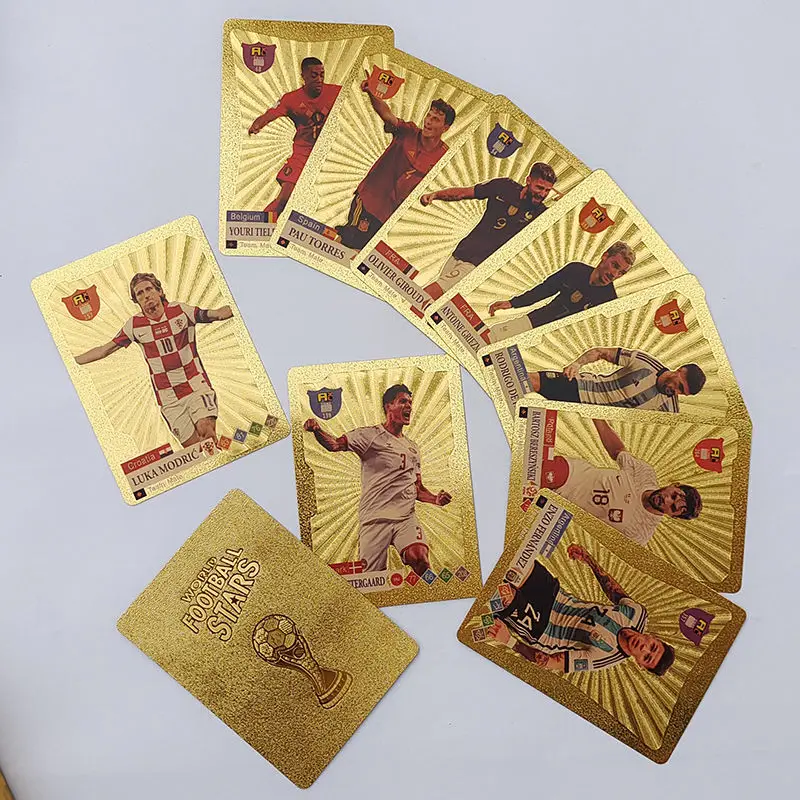 New Fifa 55 Cards Soccer Star Cards coppa del mondo eurolega periferiche basket Star Cards English Gold Foil Cards Fan Gift