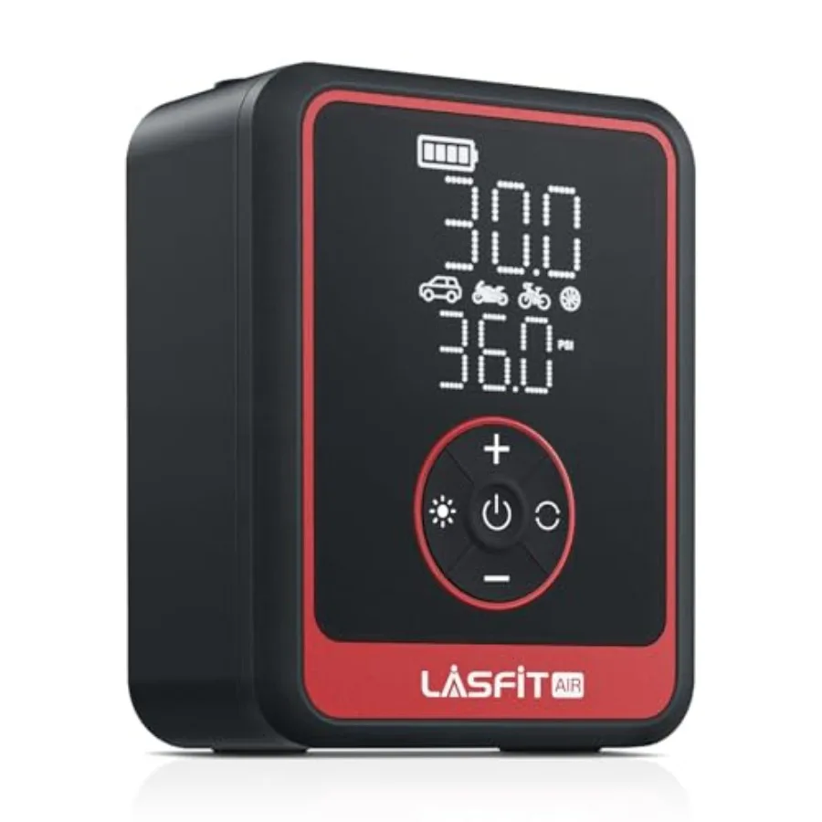 

[2026 Upgraded] LASFIT CR1 Pro Tire Inflator Portable Air Compressor [3X Super Fast Inflation] 150PSI Air Pump for Car Tires El