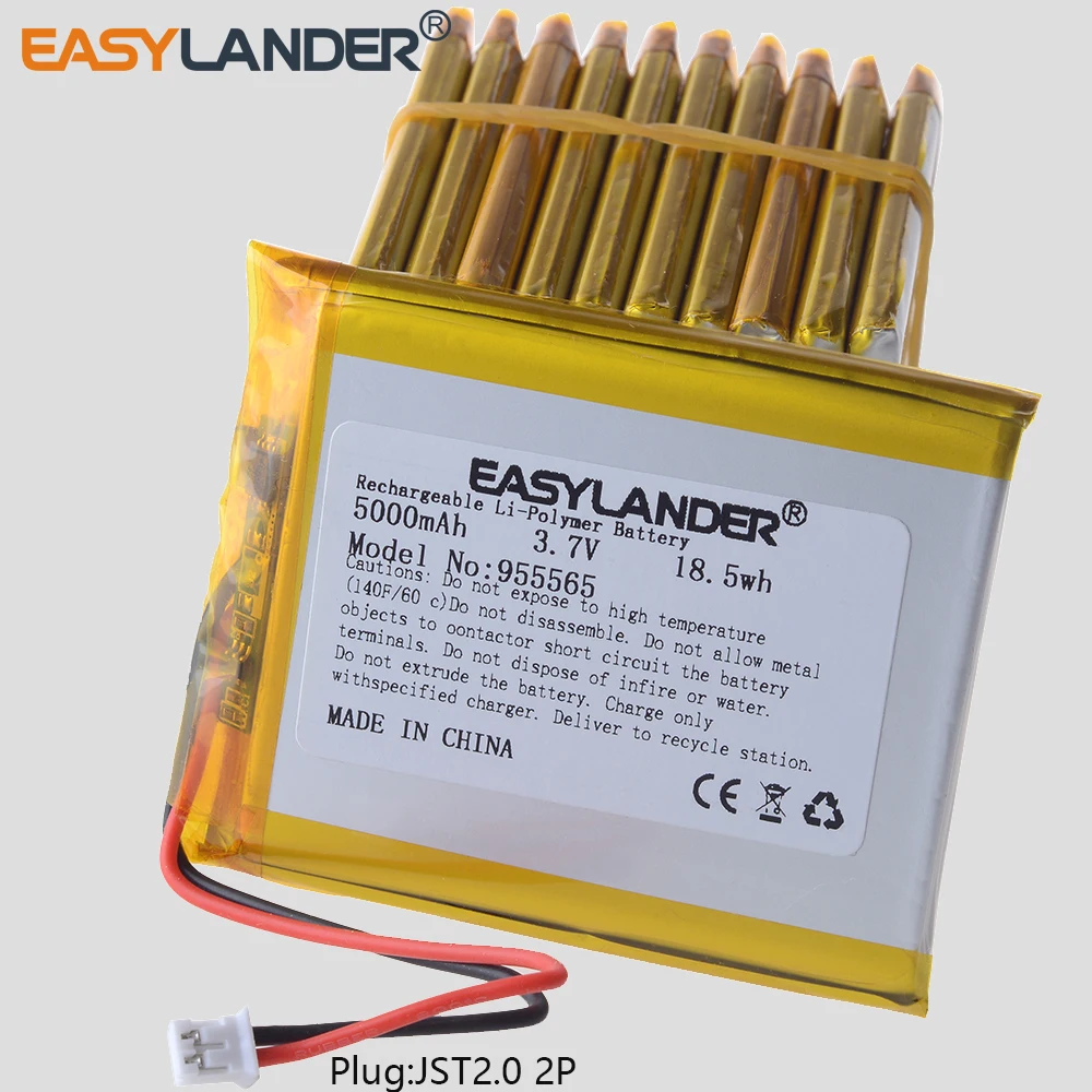 955465 3.7V 5000mAh Polymer Lithium LiPo Rechargeable Battery FOR PDA PSP GPS DVR 955565 105565