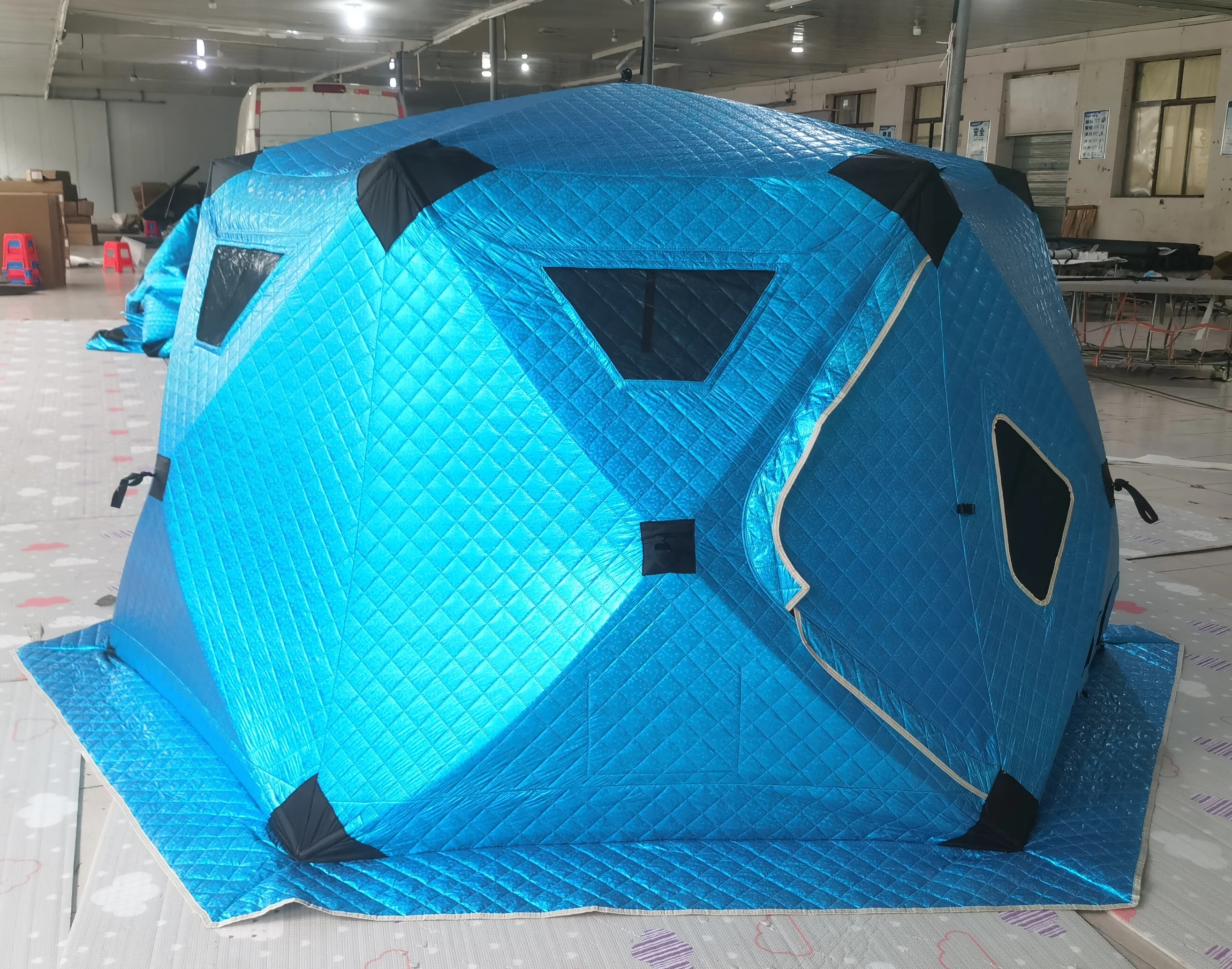 Bulk Order Instant Setup Hexagon Tent Triple Function Construction Suitable for Camping Ice Fishing Sauna Stove Ready