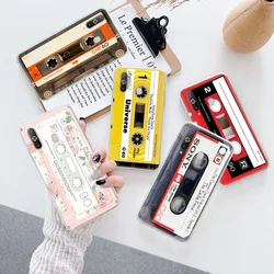 Cassette Tape Transparent Case for Moto edge 40 30 Neo Pro G14 G84 E32 G62 E13 E22 E22I G52 Ultra