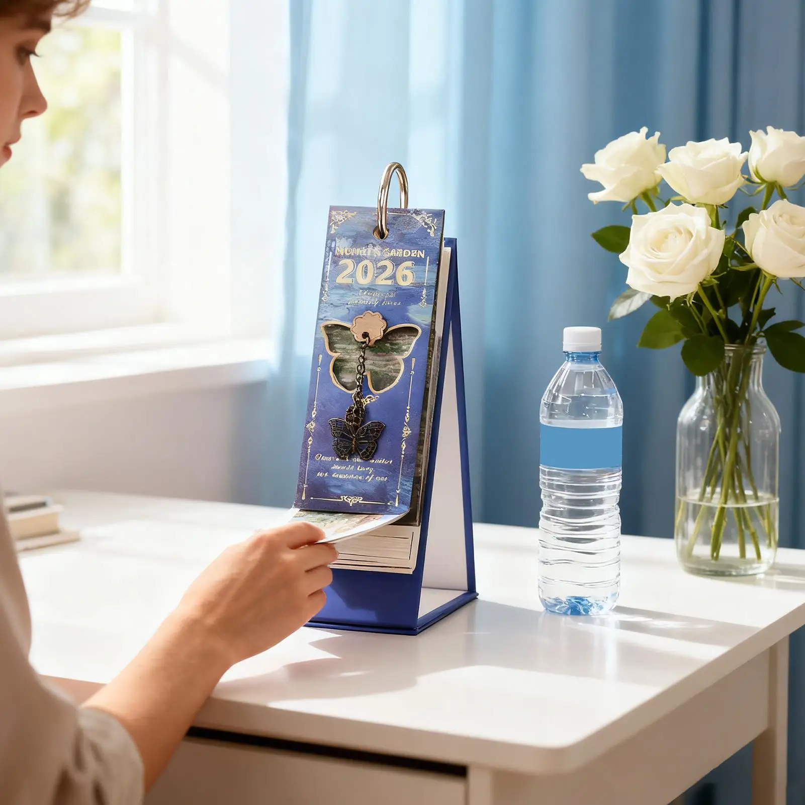 تقويم سطح المكتب 2026 مخطط اللوحة الزيتية التقويم الدائم للأسرة المدرسية الفصول الدراسية مكان العمل المطبخ غرفة الدراسة شقة