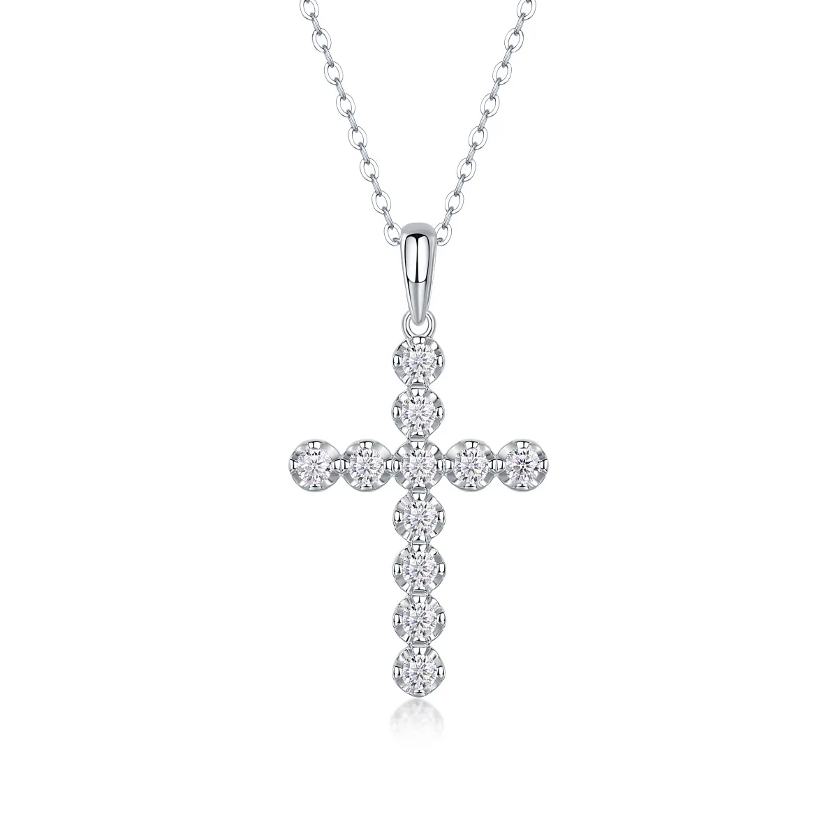 

S925 silver necklace, pendant, free chain, live cross-border hot-selling silver jewelry, spot cross collarbone chain, sent on be