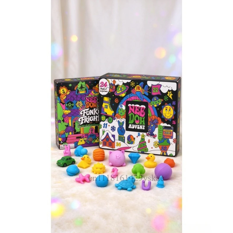 NeeDoh 24 Day Advent Calendar, 3D PVC Dolls Countdown Surprise Box, 2026 Christmas & New Year Gifts for Teens