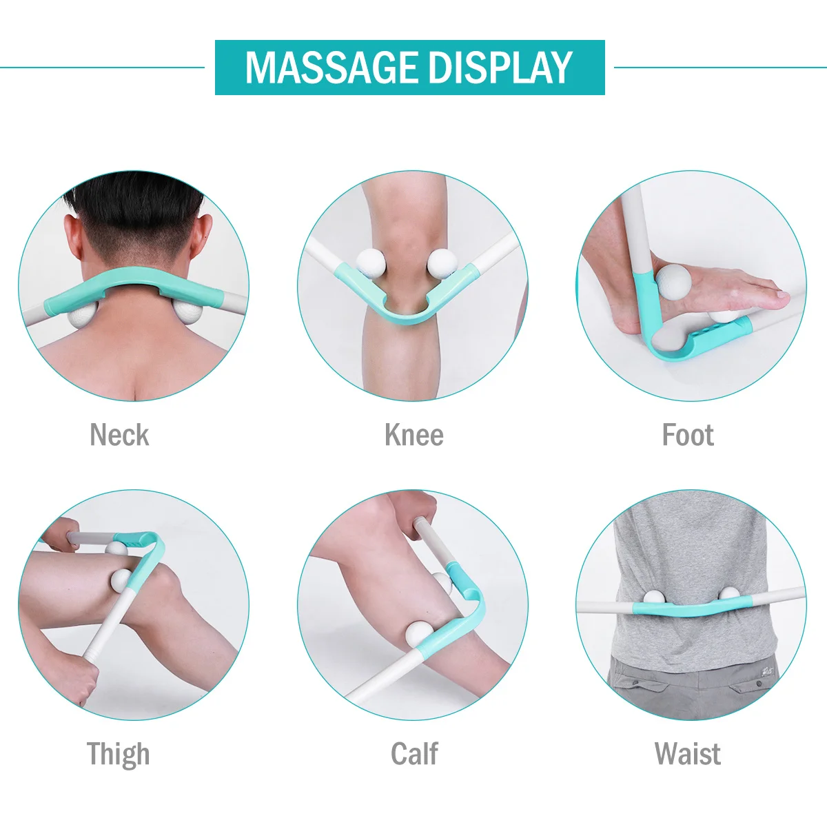 

ROSENICE Neck Massager Detachable Pressure Point Massager Home Manual Neck and Shoulder Finger Pressure Deep Tissue Trigger