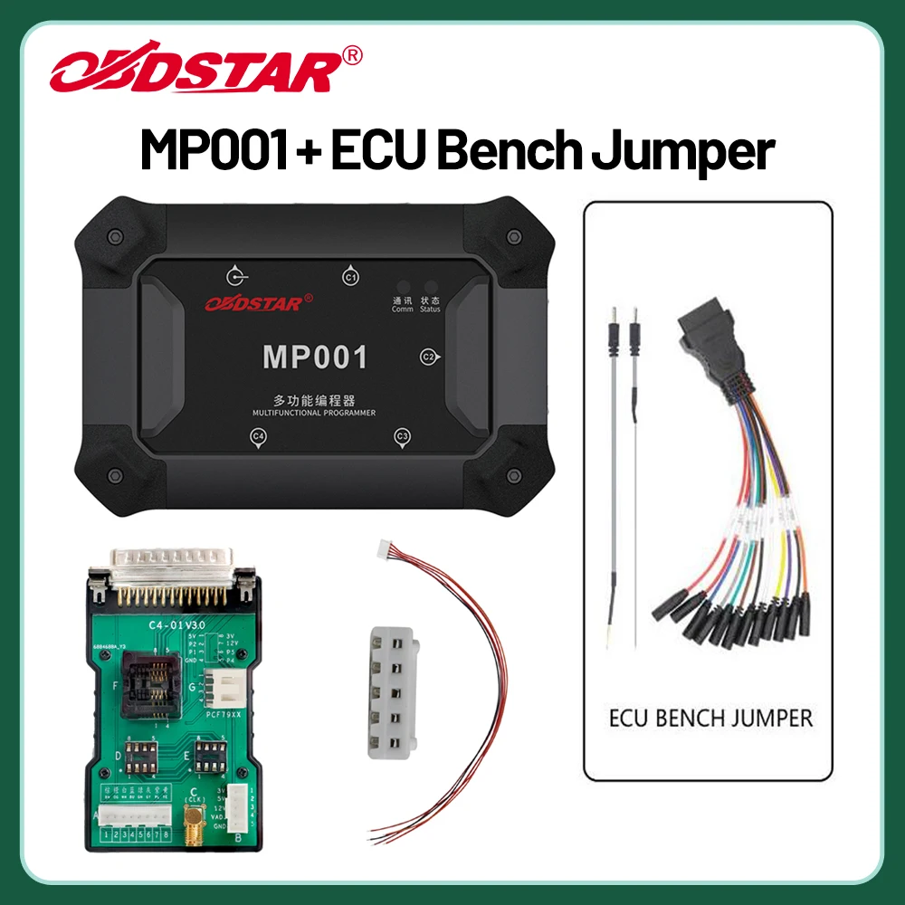 OBDSTAR MP001 Programmer with ECU Bench Jumper for OBDSTAR P002 P003 DC706 Support EEPROM/MCU Read/Write Clone, Data Processing