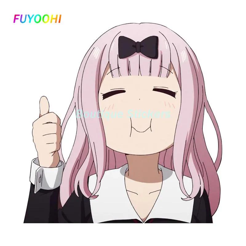 

FUYOOHI Play Stickers Fujiwara Kaguya Motorcycle Bumper Window Laptop Car Stickers Occlusion Scratch-Proof Decals Decoration