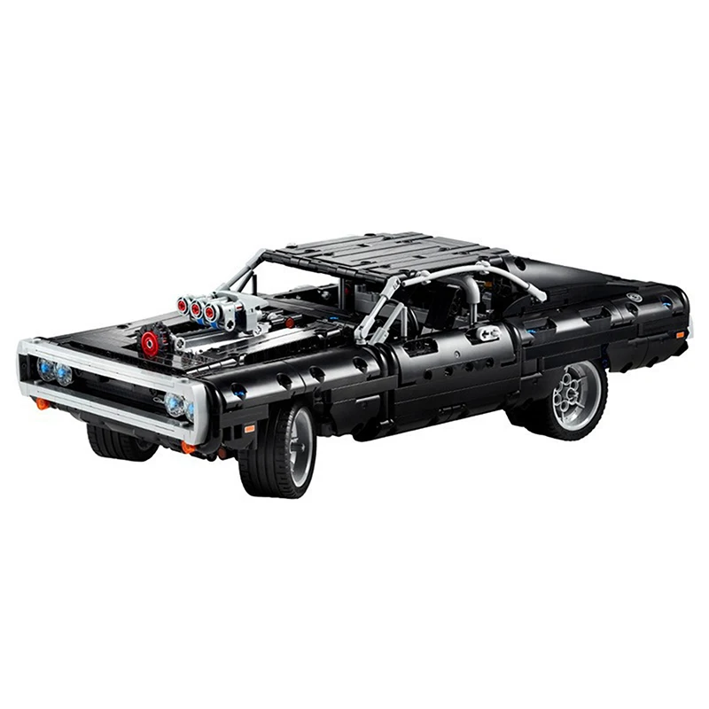 Klocki konstrukcyjne Dodge Racing Car, model do składania, szybki i furjaskowy zestaw dla dzieci, chłopców i dorosłych, prezent, model wyścigówki, zestaw do budowania.