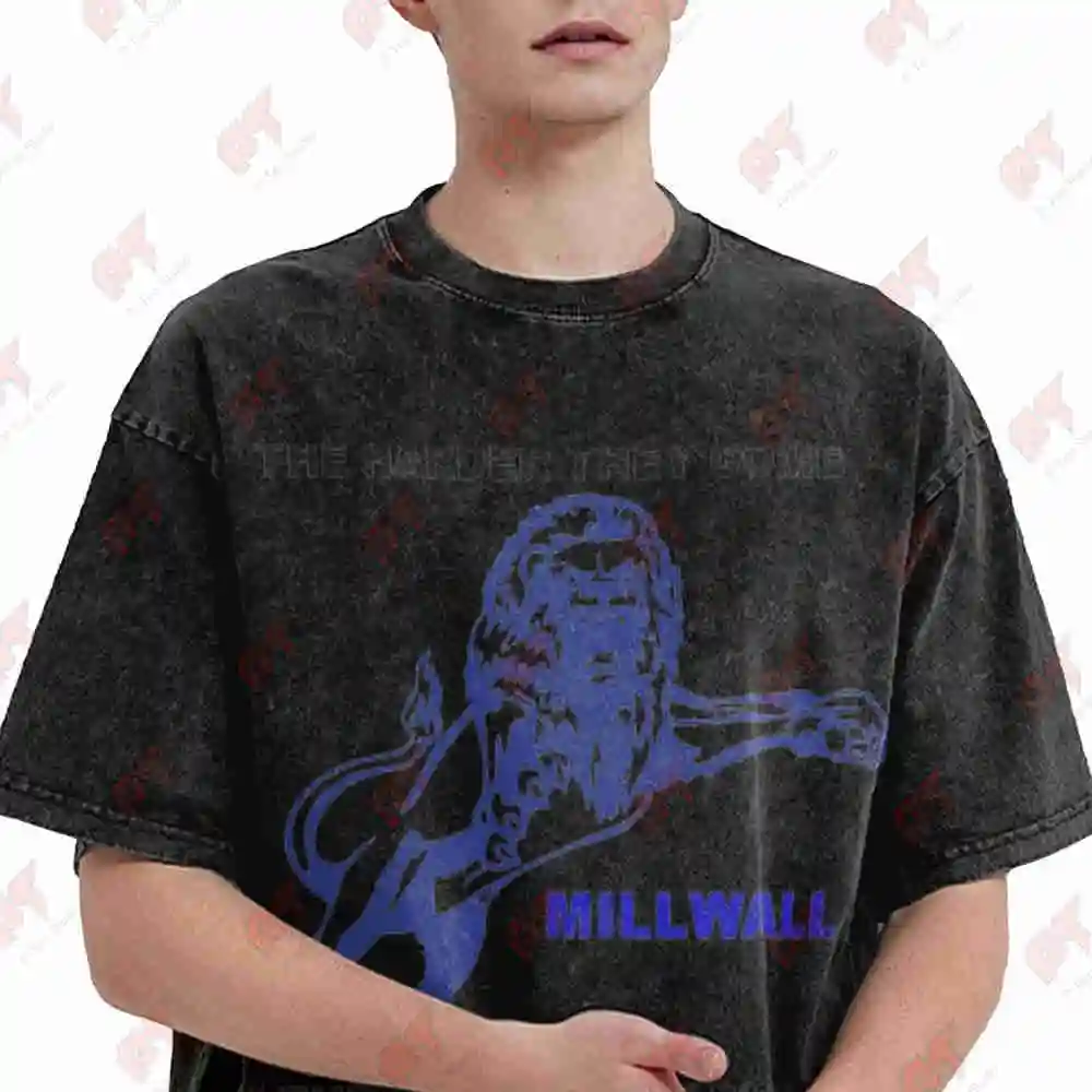 Millwall Football Club Noluwdc Vintage Washed Tee Pure Cotton T-Shirt