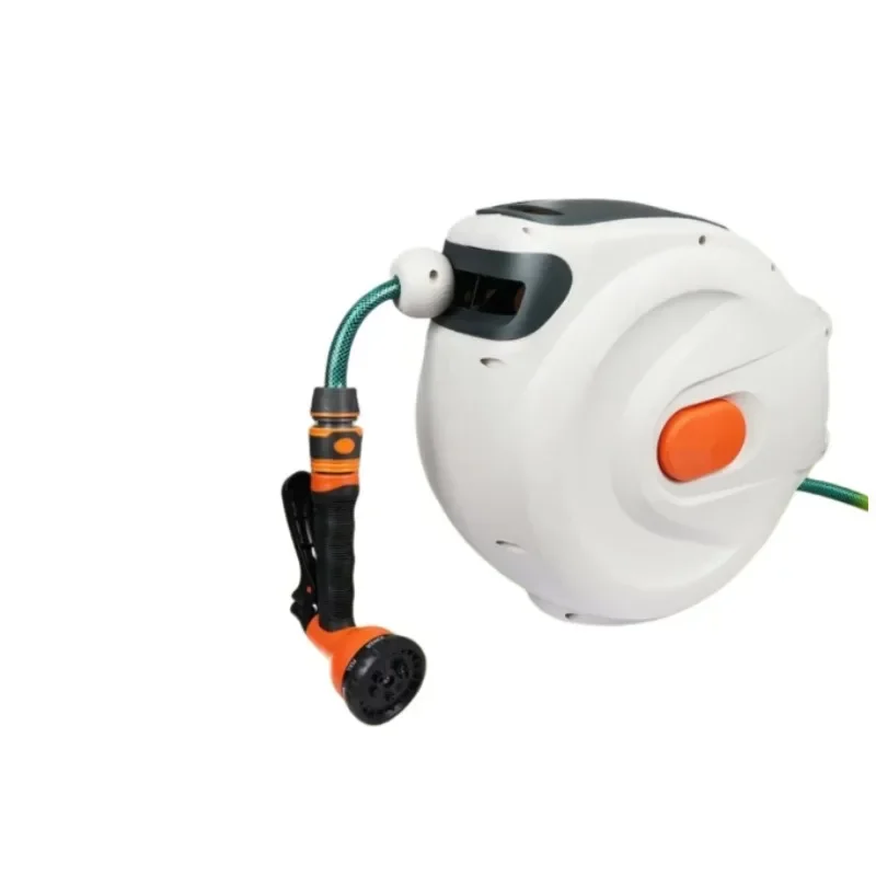 Auto Retractable High Pressure Hose Reel, 10/20/30m Water Pipe for Garden Irrigation and Vehicle Car Washing