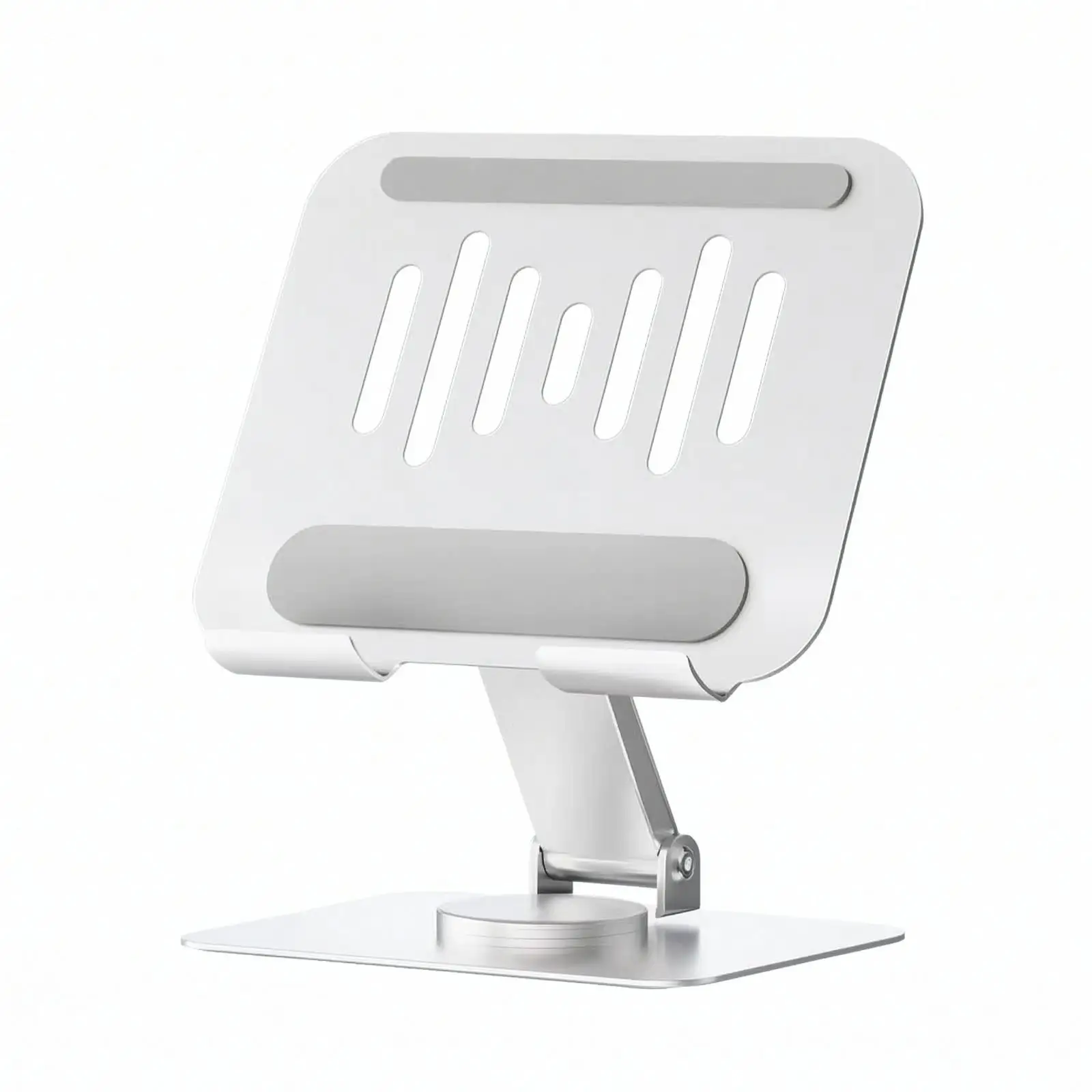 Aluminum Alloy Folding Tablet Stand Holder with Silicone Protection for Desk Bedside Table Use