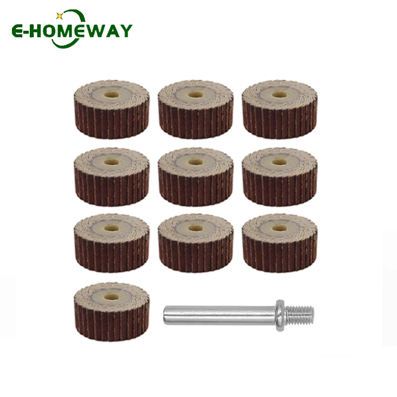 10PCS 40*10/20mm Sandpaper Sanding Flap Polishing Wheels Sanding Disc Shutter Polishing Wheel For Rotary Tool Dremel Accessories
