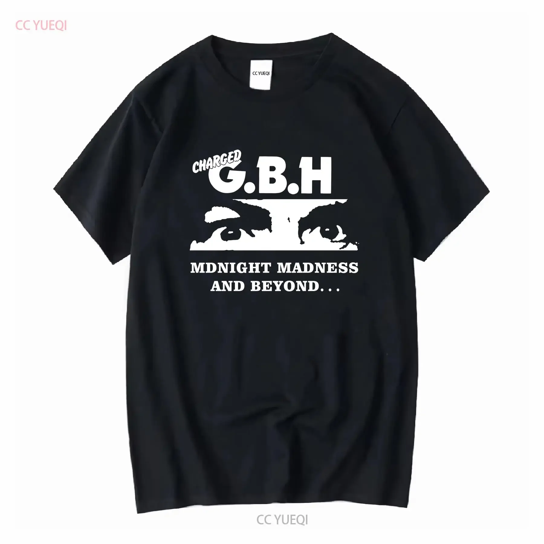 Midnight Madness and beyond Punk rock GBH band vinatge retro t shirt TE1111 vintage Washed streetwear Stylish Stretched