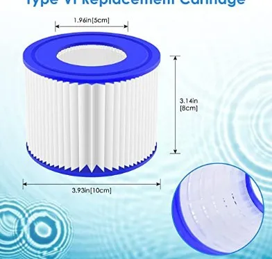 Pool Filter Cartridge For Bestway VI Compatible with Lay Z Spa Miami Replacement Element