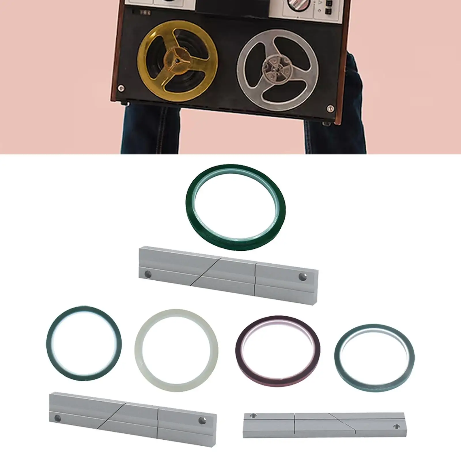 Audio Tape Splicing Block Set Recorder Open Reel Tape for Workplace Home