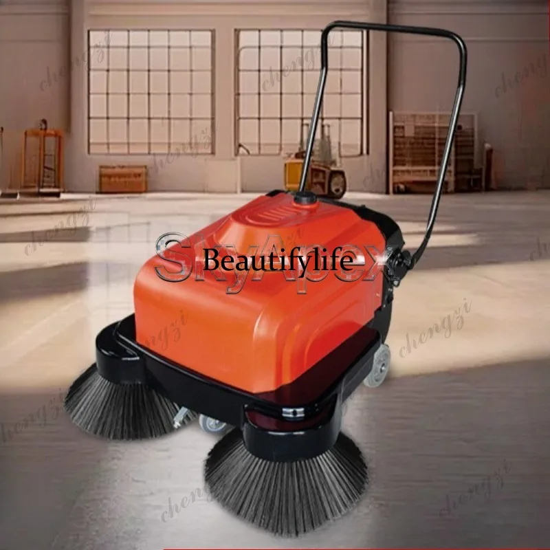 

81 Hand-Push Electric Floor Sweeper S3 High Efficiency Industrial for Factory Workshop Park Cement Ground Leaf Dust Cleaning