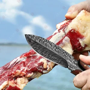 Multipurpose stainless steel kitchen knife, beef cut, butcher, barbecue, knives and accessories 10 Main Sales Handmade Knives for Barbecue - №9