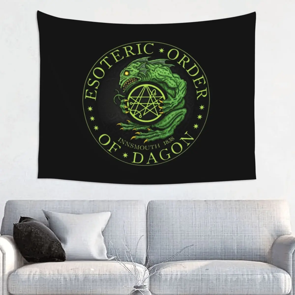 Custom The Call Of Cthulhu Tapestry Hippie Room Decor Lovecraft Mythos Monster Tapestries Wall Hanging for Dorm Home Decoration