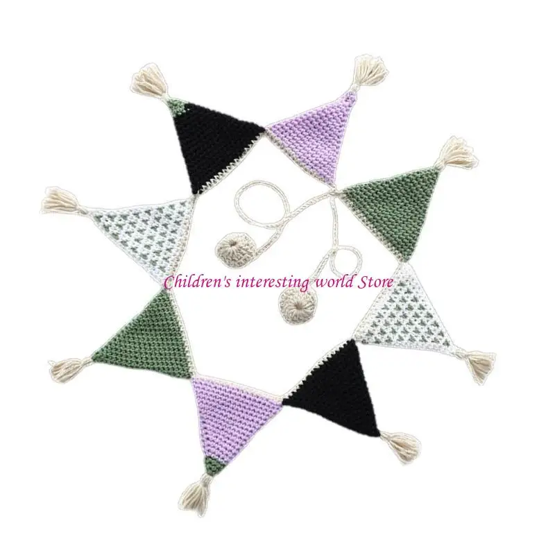 

Восхитительные аксессуары для детской комнаты Rainbow Triangles Bunting для детской фотографии 425f