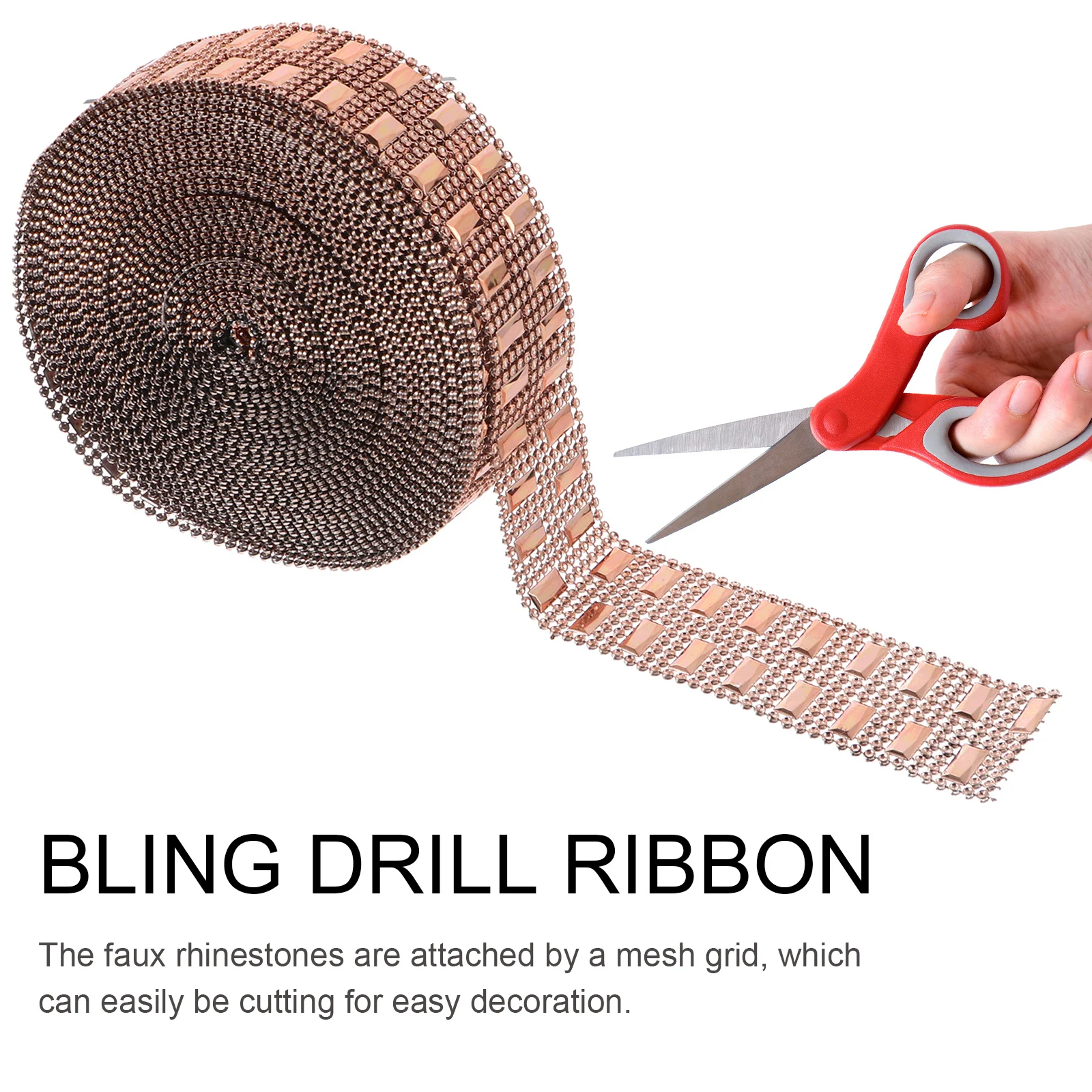 

1 Roll 10 Yards 8-Row Rhinestone Diamond Ribbon Diy Craft Supplies Wedding Decoration Bling Drill Ribbon Sparkling Diy