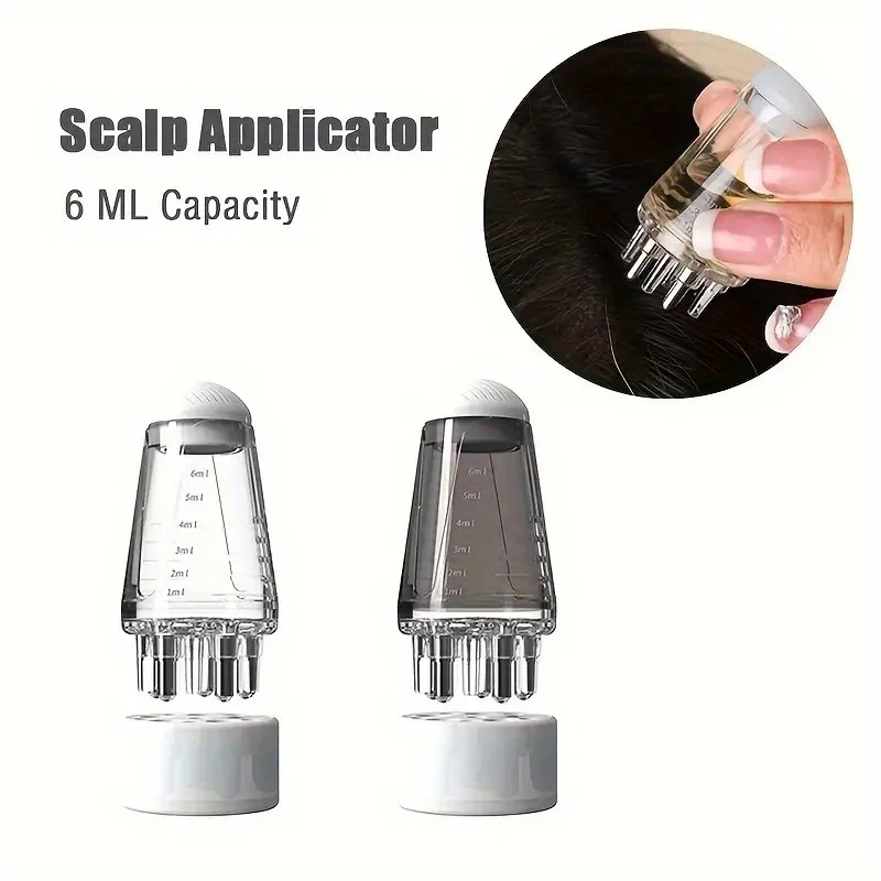 Mini Portable Scalp Applicator Liquid Comb Hair Root Rolling Massage Medicated Comb Hair with Essence Oil to Nourish Scalp