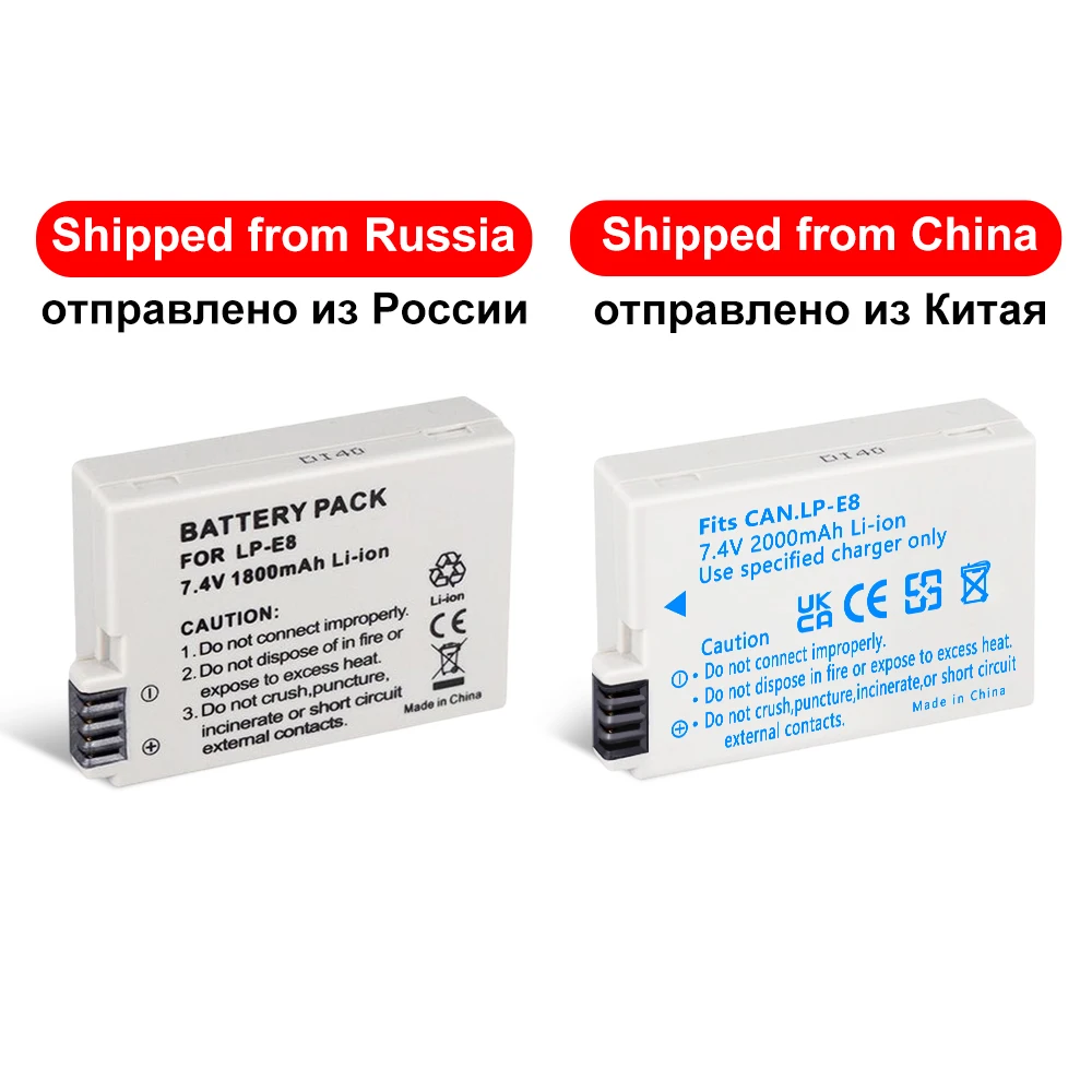 كانون استبدال بطارية 1800mAh LP-E8 لكانون 550D 600D 650D 700D X4 X5 X6i X7i T2i T3i T4i T5i DSLR كاميرا استبدال البطارية