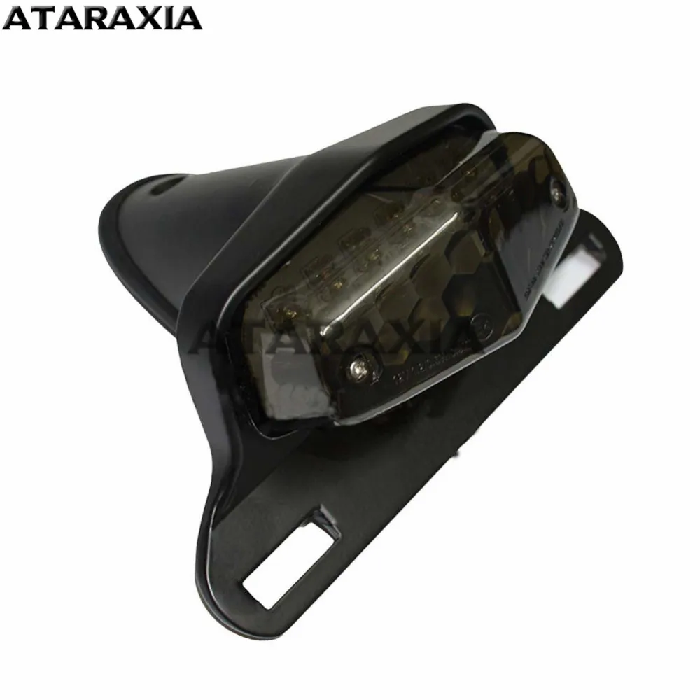 Universal Lucas Style Classic Vintage Brake LED Lamp Rear Stop License Plate Motorcycle Tail Light For Triumph British Cafe Race