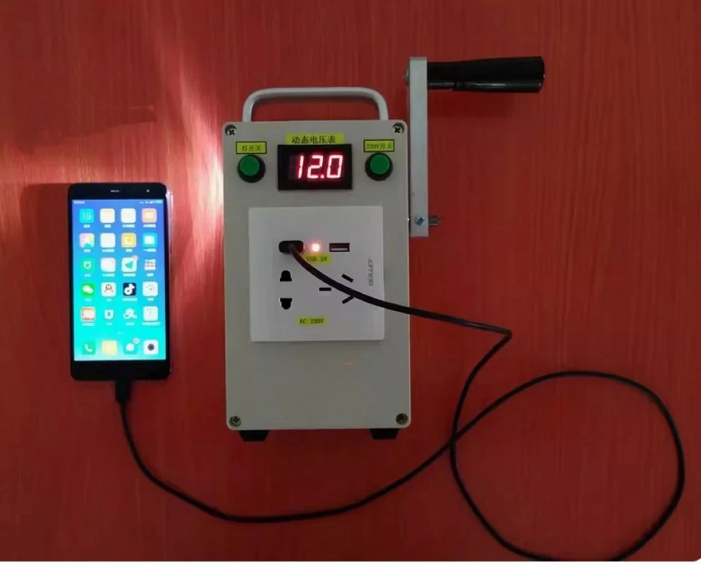 Hand generator Portable power supply Emergency charger Hand tool