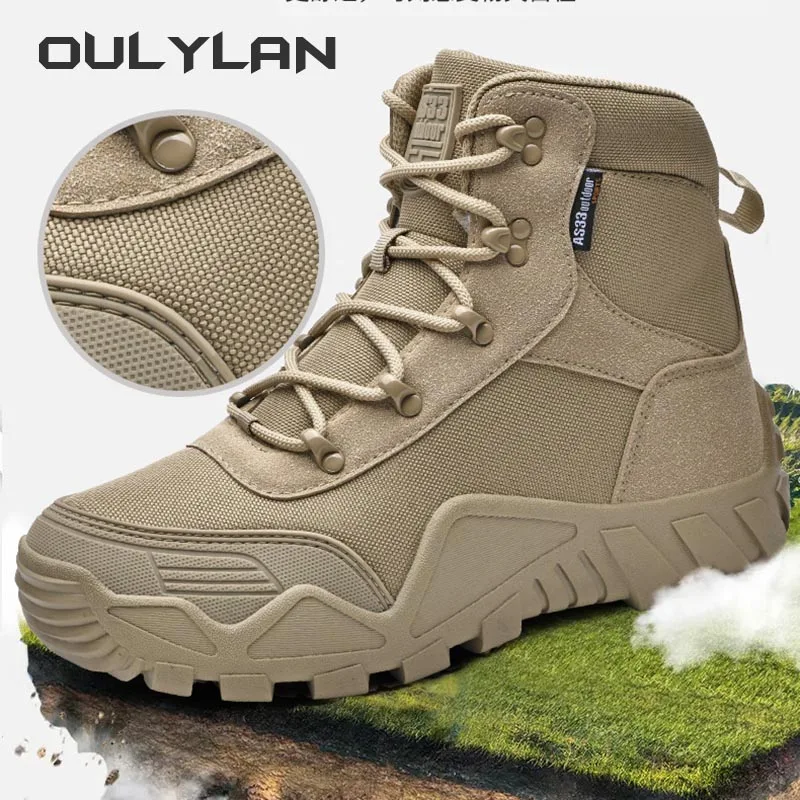 Tactical Boots Men Military Hiking Ankle Boots Special Force Training Desert Combat Shoes Army Waterproof Boots Men's Sneakers