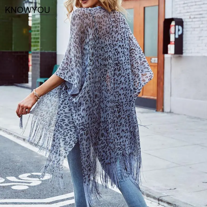 Borla ouro biquíni praia cobrir sexy leopardo praia nadar biquíni quimono cardiga ver através de cada vestido túnicas para mulheres xales
