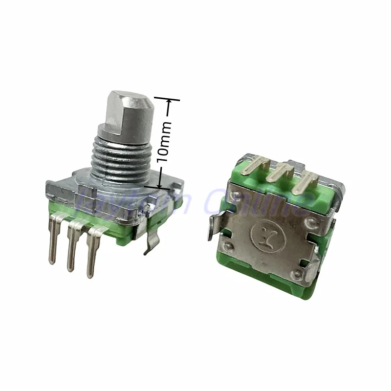 2pcs EC11 Rotary Encoder 3Pins F11E Without Push On Button Switch 20 Position 20 Detents 10MM Half Shaft