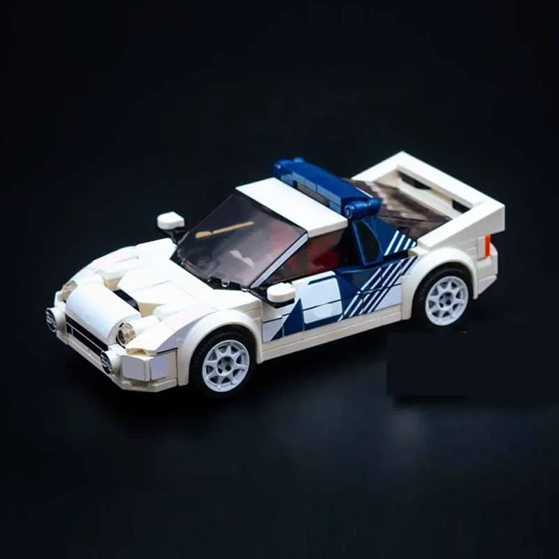 Popular Speed Champion Model MOC Building 4-Cylinder Super Rally Car Modular Technology Gifts Holiday Assemble Children Toy Suit