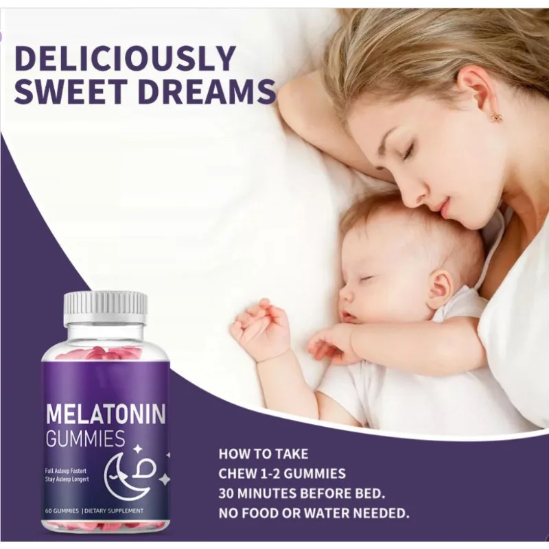 

Melatonin Sleep Gummies Support Restful Sleep Regulate Circadian Rhythm Non Habit Forming Tasty Supplement