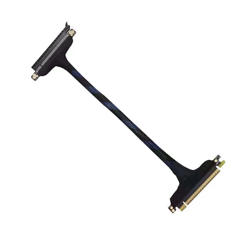 ADT-Link PCIE 5.0 X16 180° Braided Narrow Extension Cable Harness Silver Plated Wire GEN5 Adapter Wire gaming pc accessories - Image 5