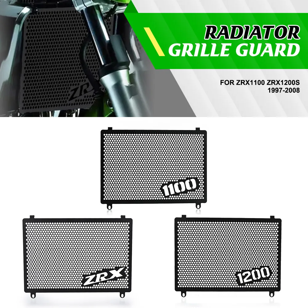 

FOR Kawasaki ZRX1100 ZRX1200S 1997 1998 1999 2000 2001 2002 2003 2004 2005-2008 Radiator Guard Cover Grille Protection ZRX1200R